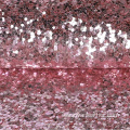 Cuero sintético de cuero sintético con brillo grueso rosa